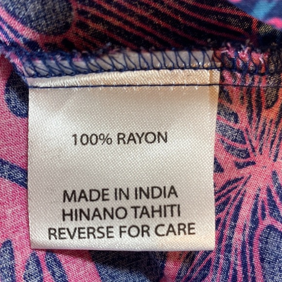 Hinano Island Print‎ Lightweight Tank Hawaiian Beachy Size S - Picture 10 of 10